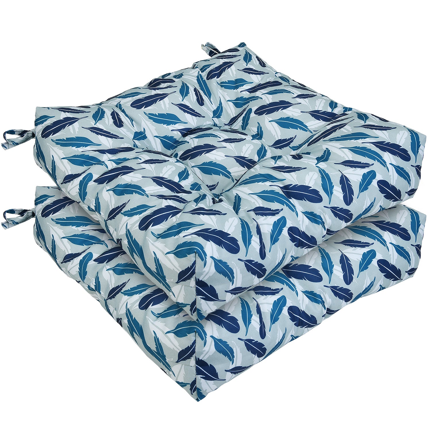 Boutique Floral Indoor/Outdoor Chair Pad, Blue, Chair Pad