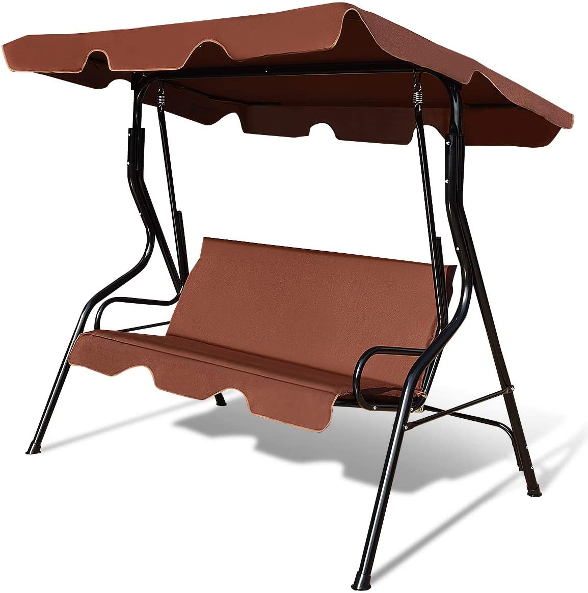 Patio Watcher 3 Seater Canopy Swing Outdoor Patio Swing with Cushione