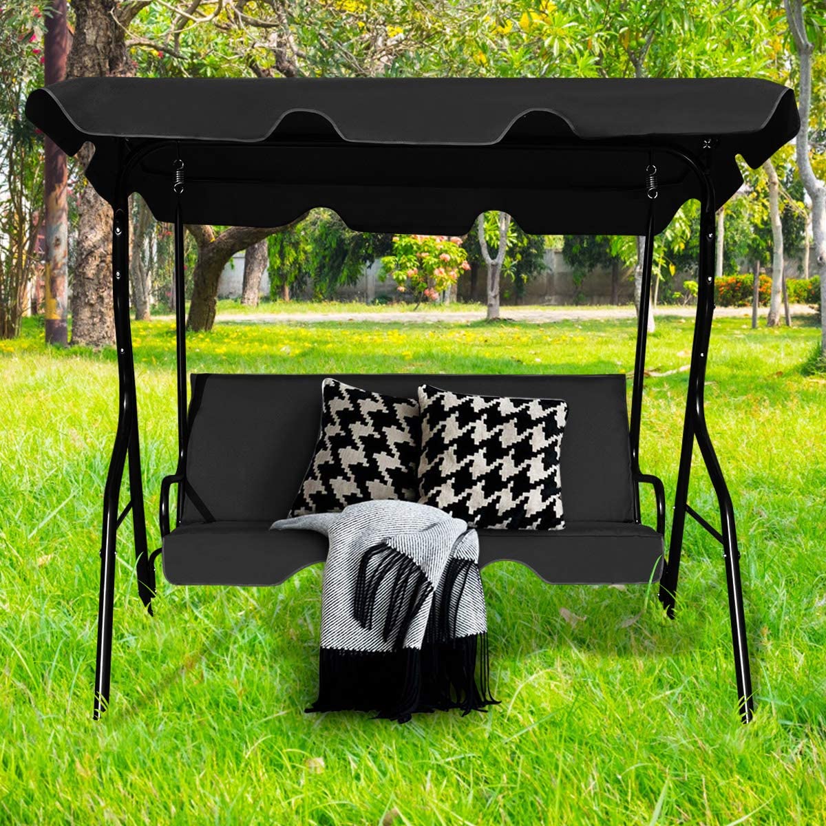 Garden swing seat online canopy frame