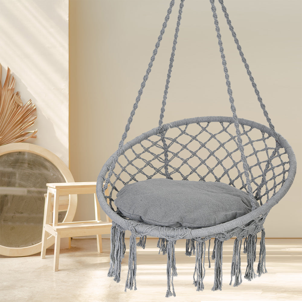 Round best sale rope chair