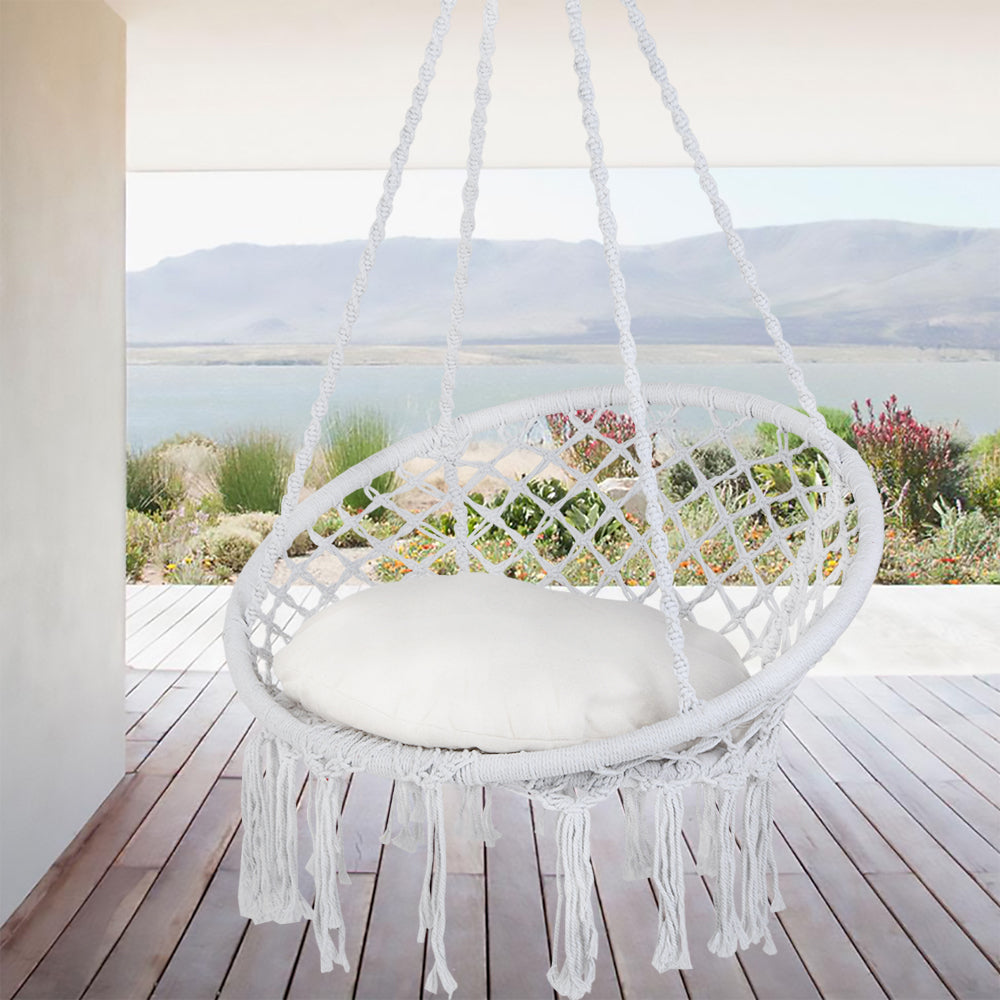 White discount circle chair